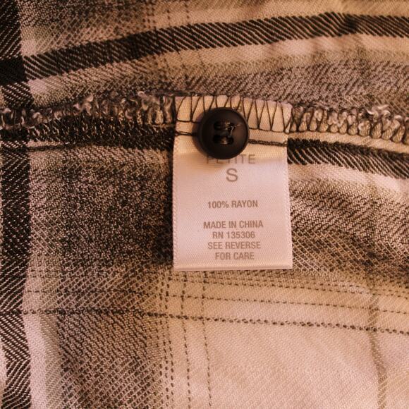 Westport 1962 Super Soft Lightweight Flannel, Roll Tab Sleeves, sz Small PETITE - Picture 10 of 11